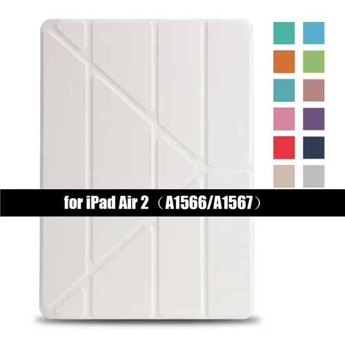 White for ipad air2 Чехол для IPad Air Flip Stand Case для Ipad 5 6, чехол из искусственной кожи для IPad Air 2 Smart Cover для Ipad Air 1 - Цвет: White for ipad air2
