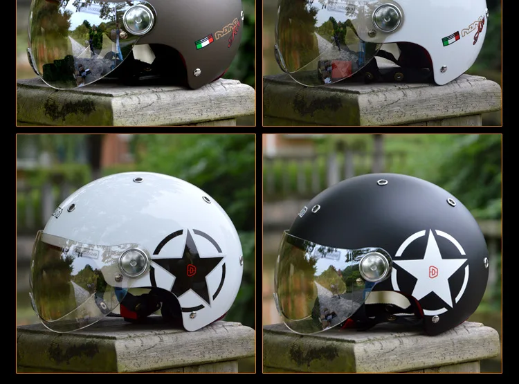 High-end fashion motorcycle helmet electric car helmet summer helmet half helmet four seasons universal men and women B-103
