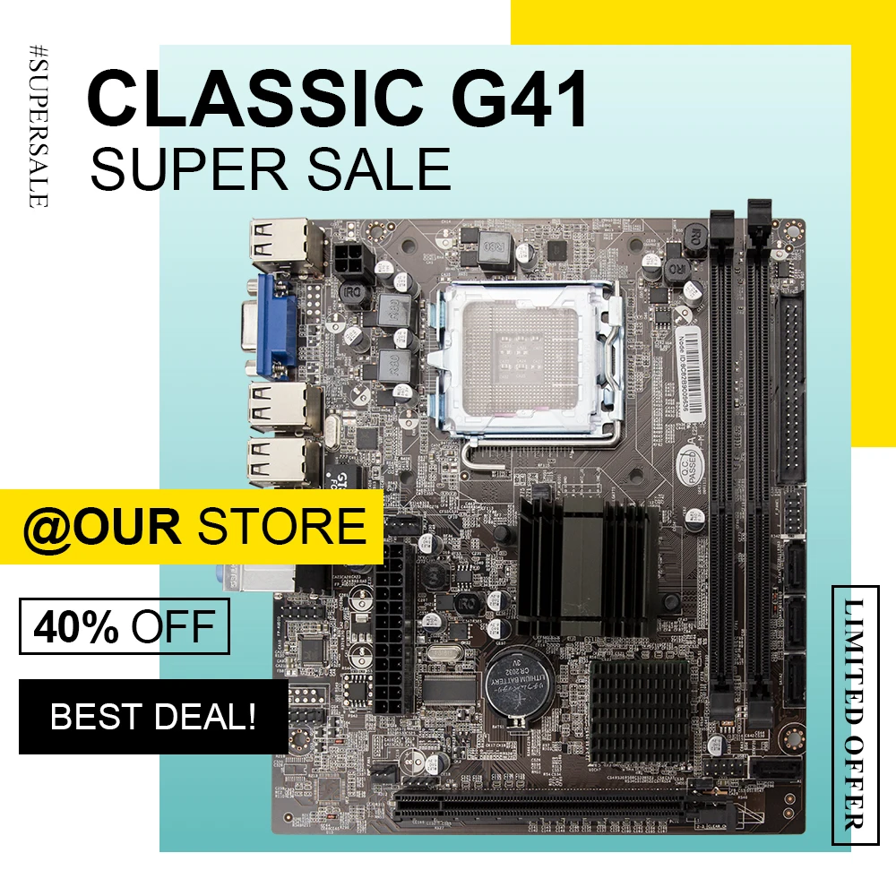 Материнская плата DAIXU G41M G41 Intel чипсет материнская SATA2.0 порты и разъем LGA 775 DDR3 sup