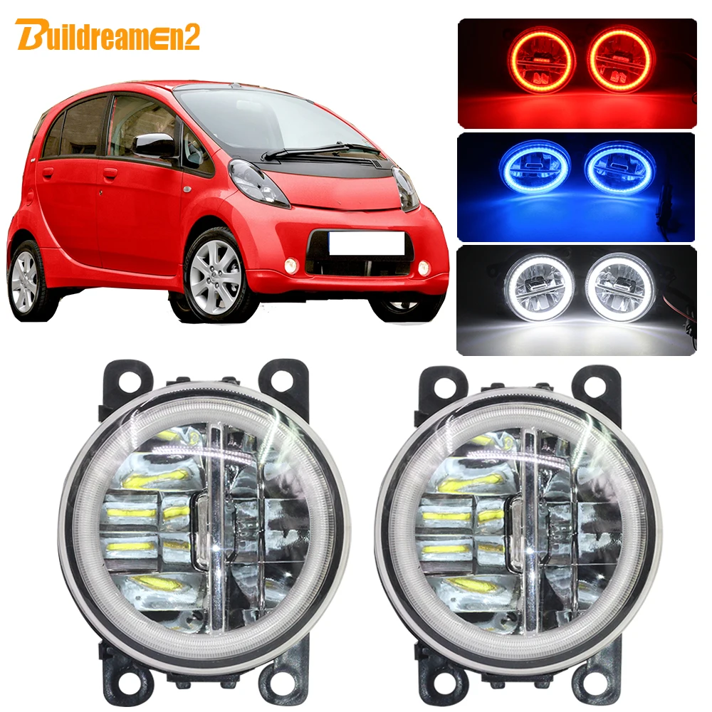 

Buildreamen2 для Peugeot литий-ионный Citroen C-Zero Mitsuoka Like 2009-2018 автомобиля 4000LM светодиодный туман светильник глаза ангела дневного светильник 12V