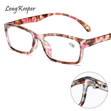 Модные очки для чтения с квадратным принтом для женщин и мужчин, ретро, бизнес, очки для дальнозоркости+ 1,0+ 1,5+ 2,0+ 2,5 диоптрий
