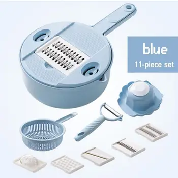 

Fruit Vegetable Tools Fruit Cutter 11pcs Fruit Chopper Julienne Food Grater Container Multi-functional Vegetable Slicer Cutter