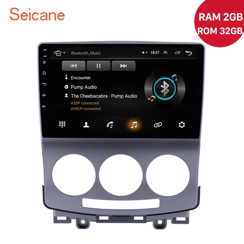 Цена Seicane 9 дюймов 2Din ram 2 ГБ Автомобильный gps блок Android 8,1 Автомагнитола для 2005 2010 старых Mazda 5 мультимедийный плеер Поддержка OBD2 DAB +