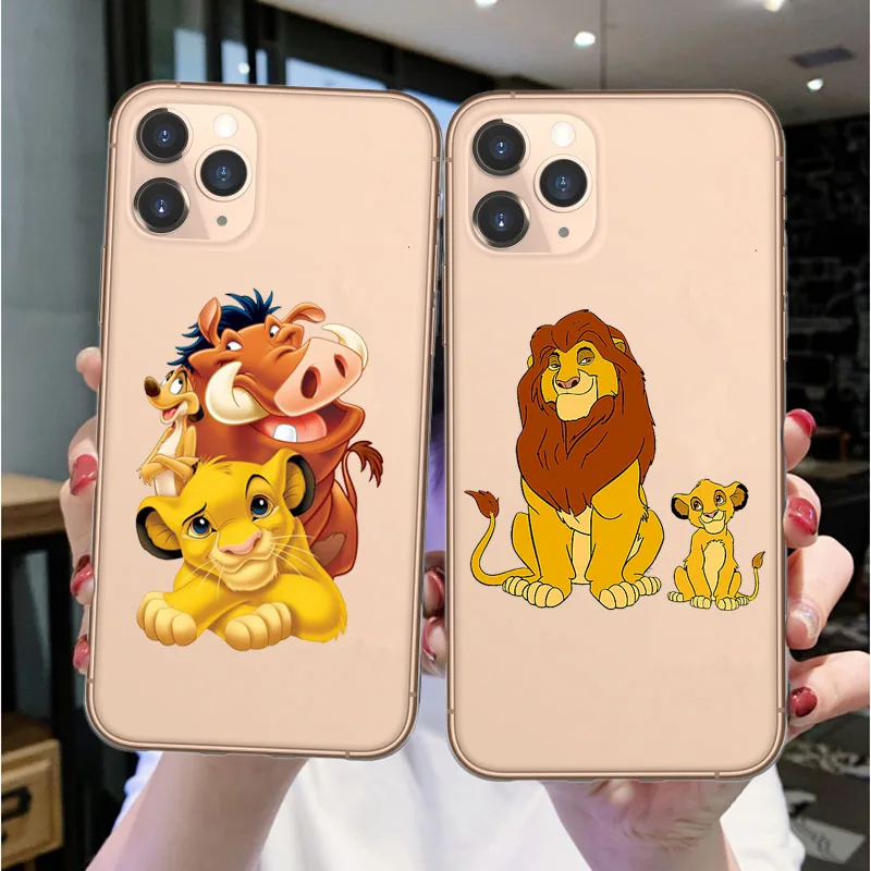 

For iPhones 11 Pro X XR XS MAX 6 6S 7 8 Plus The Lion King Simba Cute cartoon Soft Case For iPhones 11 Flexible Silicone Cover