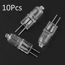 10 pces g4 mini lâmpada halógena de tungstênio tipo jc 20w g4 lâmpada de luz dc 12v spotlight economia de energia para lustre de cristal