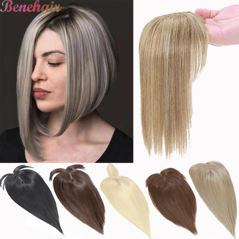Волосы для наращивания Benehair 25 см 2 зажима натуральный прямой шиньон черные