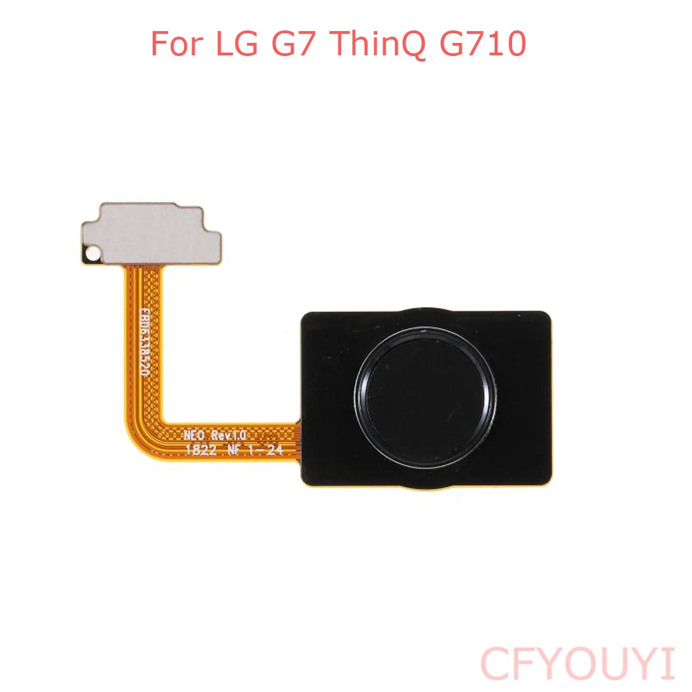 Для LG G7 ThinQ G710 Кнопка Домой ключ отпечатков пальцев гибкий кабель запасная часть черный цвет