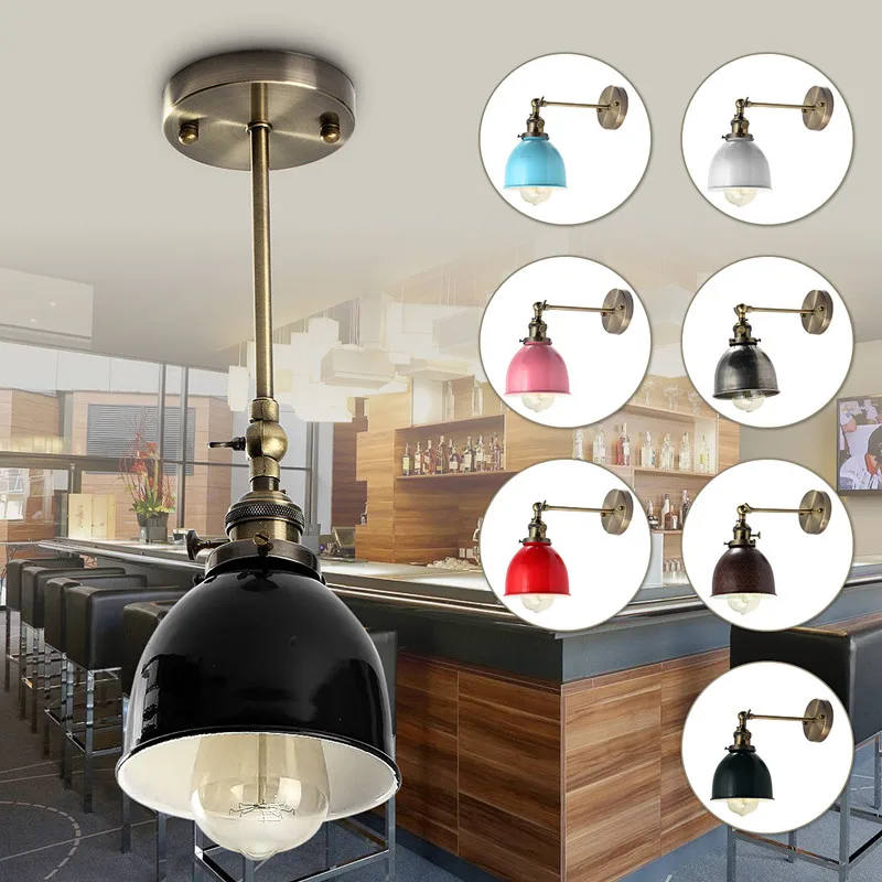 E27 Modern Wall Lamp Vintage Loft Wall Light Edison Bulb Plated Iron Retro Industrials Home Lighting Bedside Lamp 110-240V