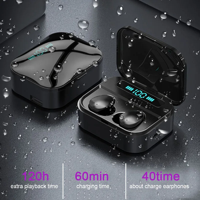 X7 TWS HD светодиодный цифровой дисплей Bluetooth 5,0 наушники сенсорное управление настоящие беспроводные наушники музыка 3D стерео гарнитура спортивные наушники