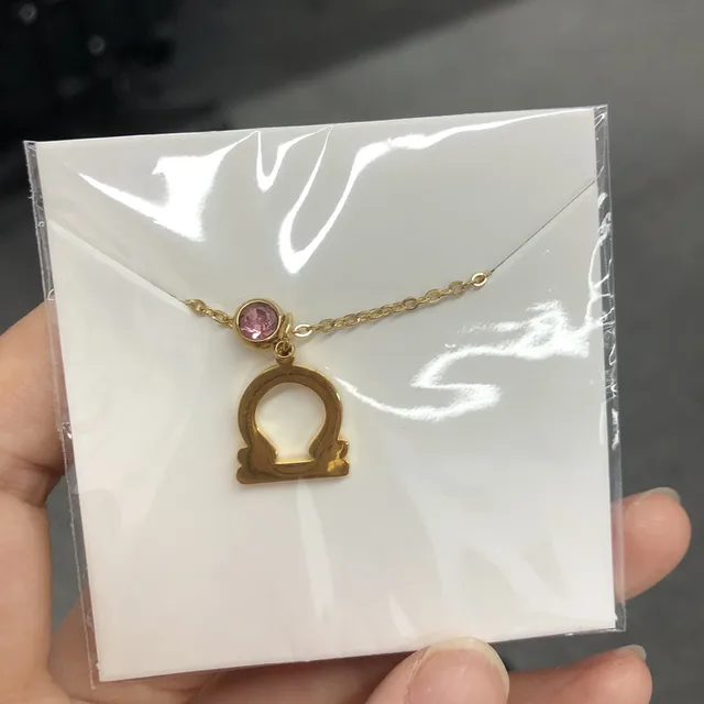 Elegant Trendy Shiny Crystal Star Zodiac Sign Taurus Capricorn Scorpio Twelve 12 Constellation Pendant Necklaces Women Female Libra