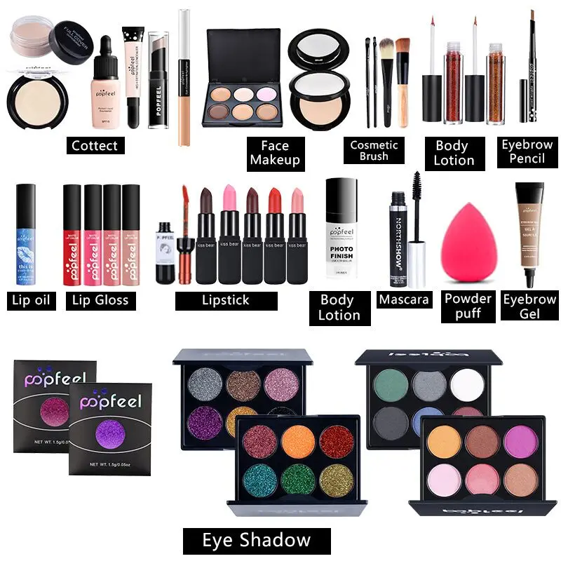 Набор для макияжа матовая Мерцающая палитра теней век с долговечным