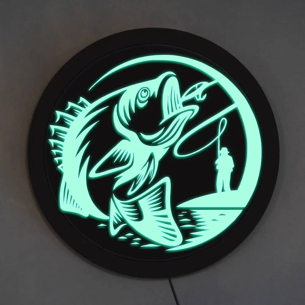 190165 I Love Fishing Fish Support Tool Bar Display LED Light Neon Sign 