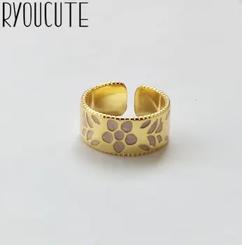 

Bohemian Ethnic Silver Color Golden Flower Rings for Women Bridal Wedding Vintage Open Finger Rings Christmas Gifts
