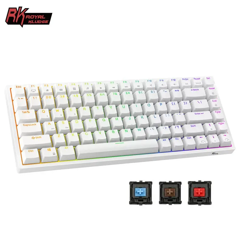 Rk84 2.4g Wireless Dongle Bluetooth Usb Wired Gaming Mechanical