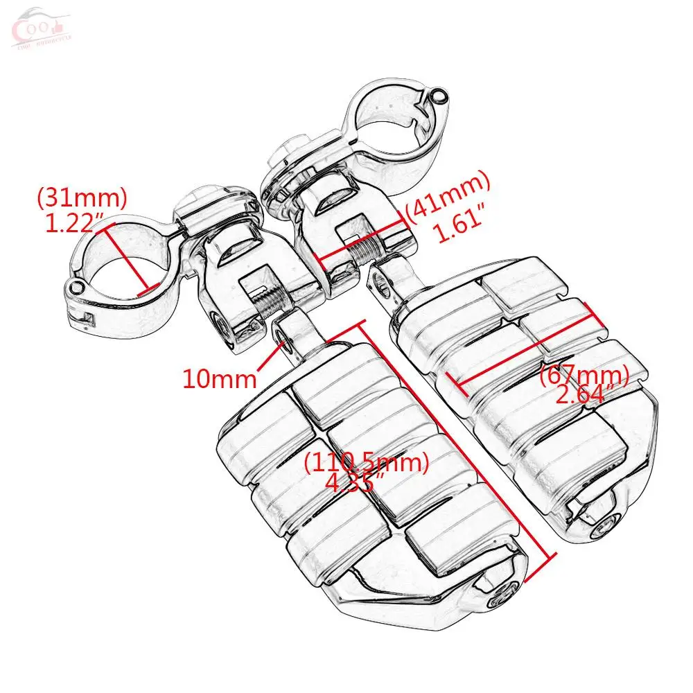 Мотоциклетный ножной Peg Clevis зажим Крепление для Triumph Harley Bobber Kawasaki Chopper Highway Engine Guard Crash Bar