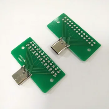

Double-sided Positive and Negative Plug TYPE-C Female Head Test Board USB 3.1 with PCB Board 24P Female Connector Type C