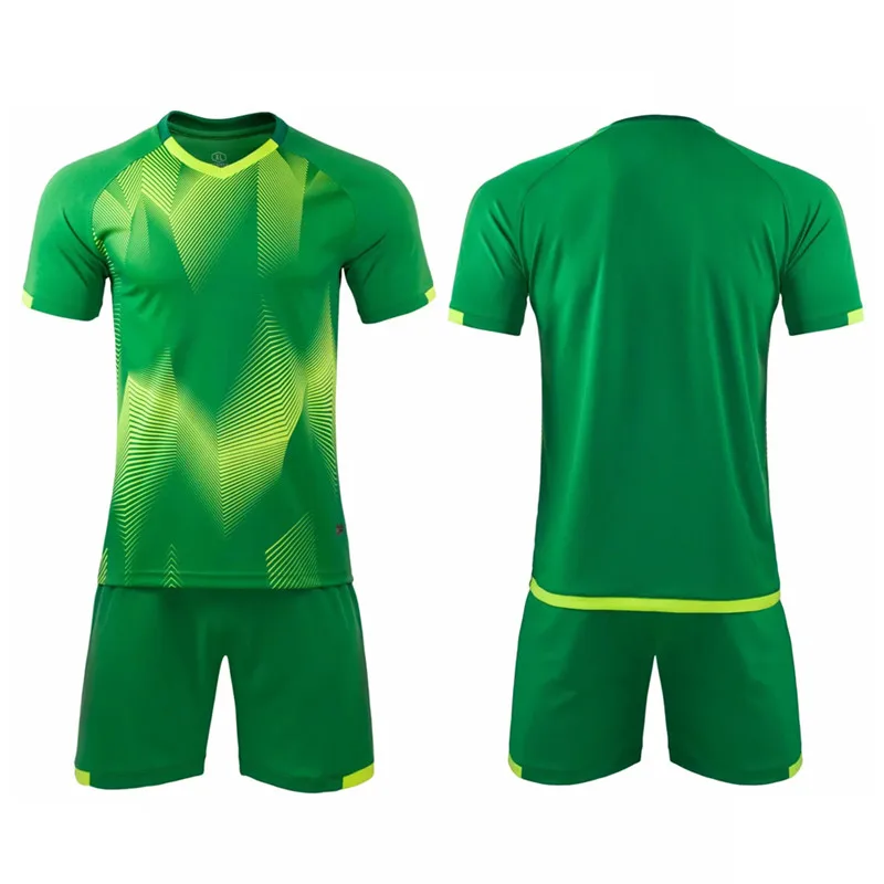 Футбольная форма на заказ взрослые мужчины футбол тренировочный костюм одежда для футбола спортивный комплект настроить Ваше имя Номер и логотип команды - Color: green