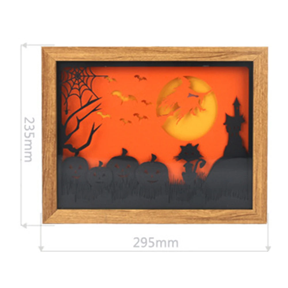 Хэллоуин мода 3D лампа Papercut резьба USB питание СВЕТОДИОДНЫЙ Ночник декор для спальни