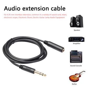 

6.35mm Audio Extension Cable 1/4 Male to Female TRS Stereo Cable for Mixer Sound Card Audio Video Cables Digital Cables