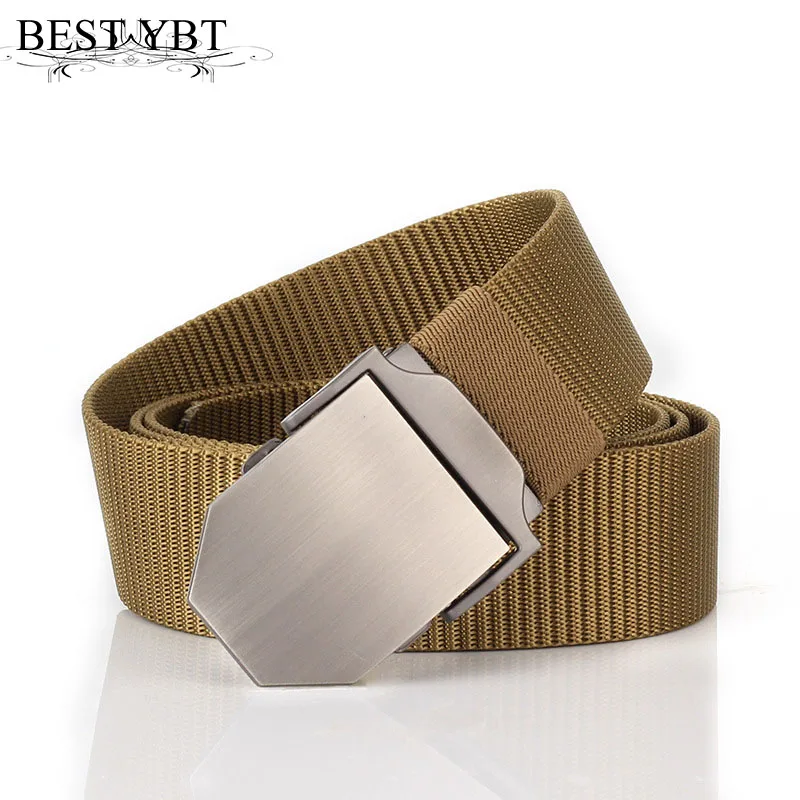 Bset YBT мужской нейлоновый ремень из сплава с автоматической пряжкой модный простой уличный Повседневный Спортивный ковбойский мужской и женский ремень высокого качества