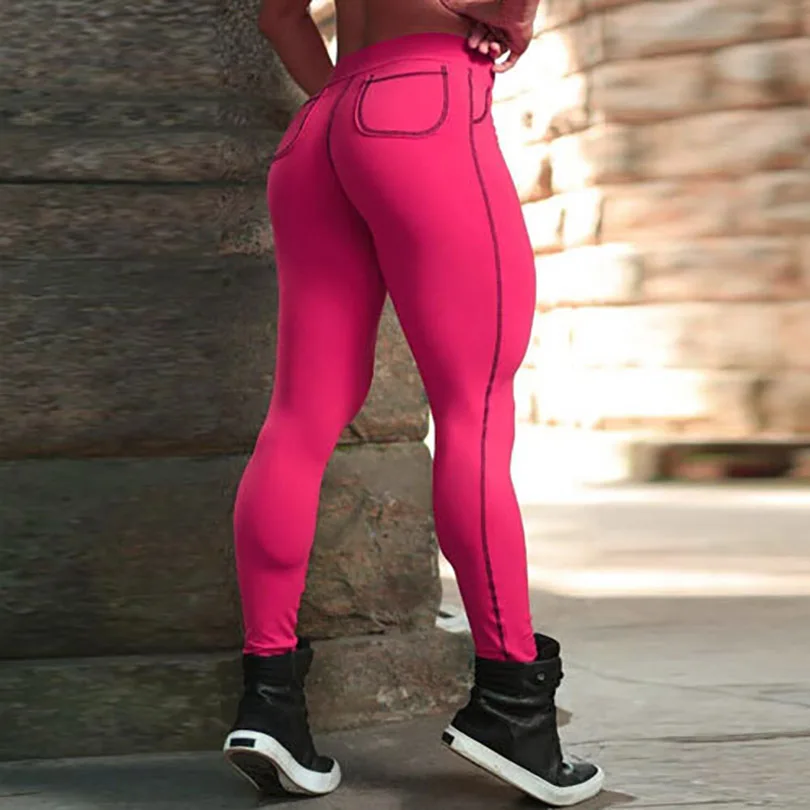 Sport casual legging hot style slim peach s real pocket legging