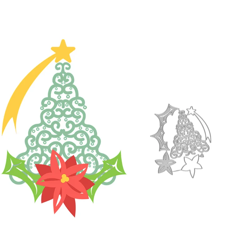 

Naifumodo Christmas Tree Metal Cutting Dies Scrapbooking Craft Dies Stencil Album Embossing Card Making Die Cut New Dies 2019