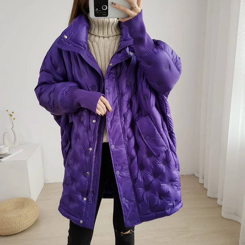 Beste 2019 Herfst En Winter Witte Eend Donsjack Vrouwelijke Lange Down Parka Plus Size Vrouwen Down Jas Vrouwelijke Losse Winter jas Vrouwen