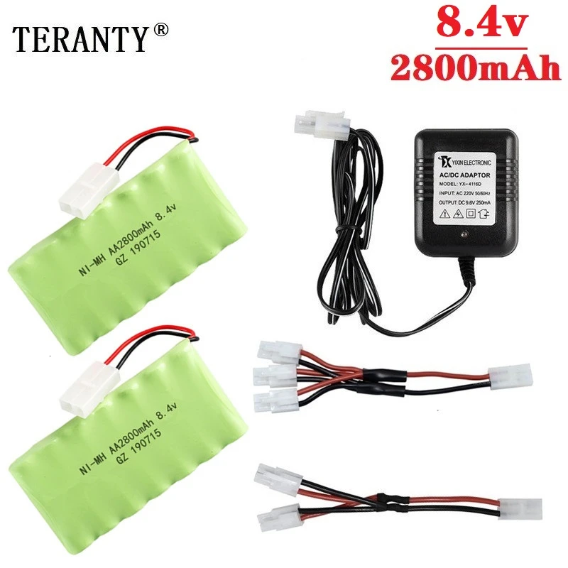 

( M Model ) Ni-mh 8.4v 2800mah Battery + USB Charger For Rc toys Car Tank Train Robot Boat Gun AA 8.4v Rechargeable Battery Pack