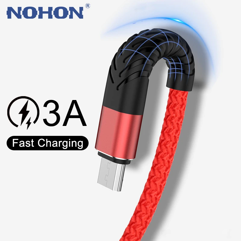 Кабель Micro USB для быстрой зарядки и передачи данных длинный провод Android 1 м 2 3 Samsung S6
