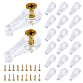 

150Pcs Glass Door Retainer Clips Kit, Plastic Glass Panel Clips Clear Mirror Holder Clips for Cabinet Door(with Screws)