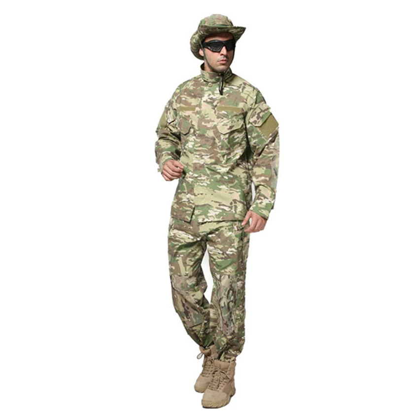 8 видов цветов, Мужская военная форма, спецназ, боевая рубашка для мужчин, армейский, с длинным рукавом, тактический солдатский камуфляж, одежда, комплект со штанами