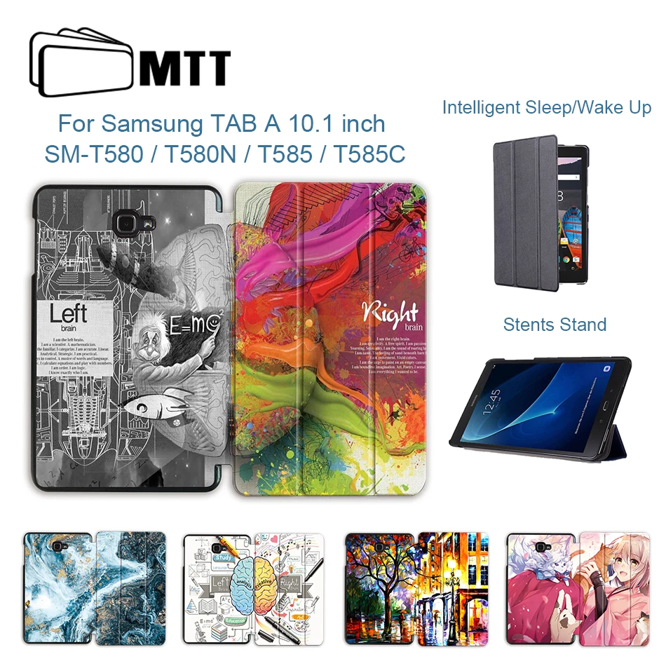 

MTT for Samsung Galaxy Tab A6 10.1 inch Case SM-T580 T585 Slim Magnetic Fold Flip Stand Cover PU Leather Tablet Case Fundas