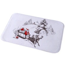 Коврик для ванной комнаты, нескользящий, мягкий, впитывающий воду, для рождественской спальни, нескользящий, износостойкий, с принтом, ковер, для дома, столовой