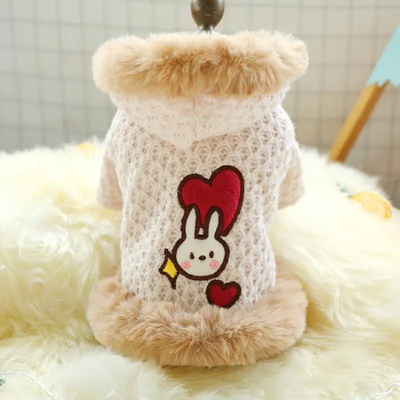 Gray PETCIRCLE Teddy Bichon померанские питомцы Осень/Зима Собаки маленькие собаки две ноги зимняя одежда милый кролик любовь одежда - Цвет: Gray