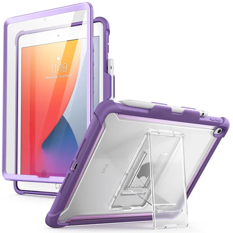 Premium Full-Body iPad Case with Kickstand, Built-in Screen Protector, and Pencil Holder