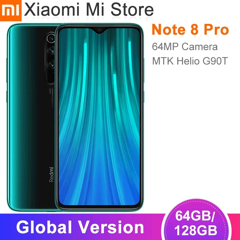 В наличии глобальная версия Xiaomi Redmi Note 8 Pro 64GB/128GB смартфон 64MP камера 6 53 &quotHelio G90T Octa