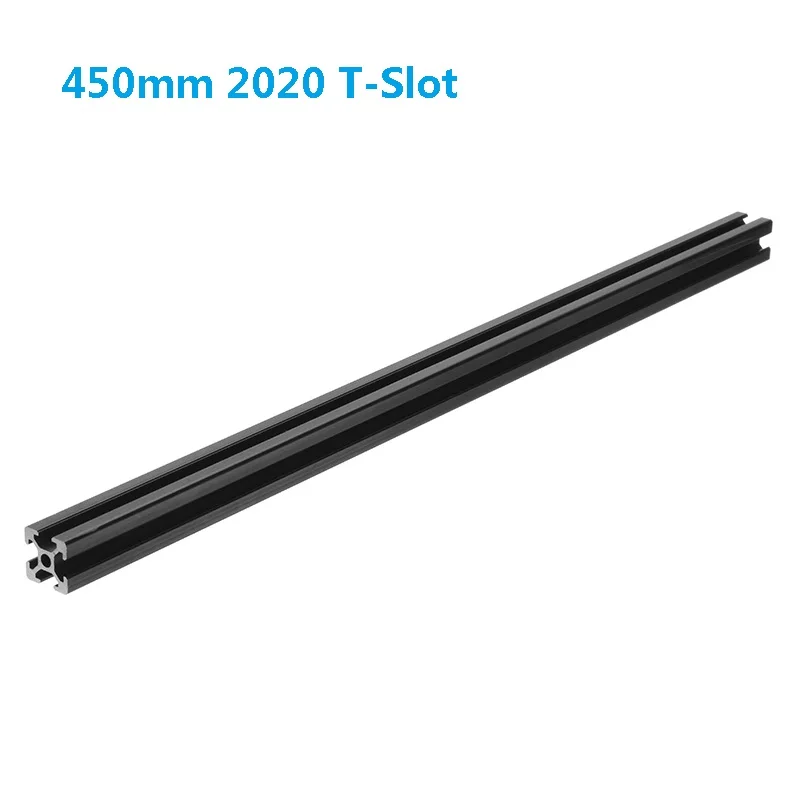 

Black Anodized 450mm Length 2020 T-Slot Aluminum Profiles Extrusion Frame For CNC 3D Printers Plasma Laser Stand