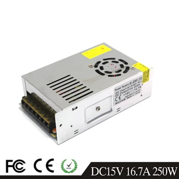 

Best Quality 15V 16.7A 250W Switching Power Supply Driver AC 100-240V Input To DC15V SMPS for Led Light Lamp Free Shipping