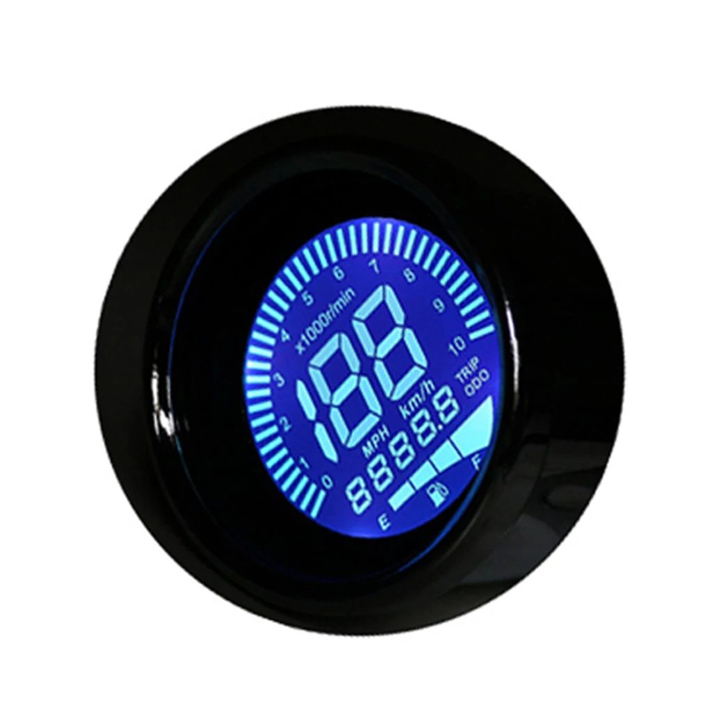 Motorcycle Odometer Tachometer Oil Fuel Level Gauge - LED Digital Display
