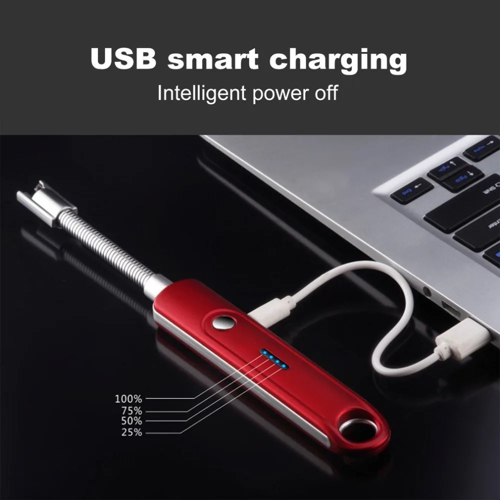 USB Pulse For Cooking Camping Lighter Hose Electric Lighter Rechargeable Flameless Lgnition gun Windproof Flameless