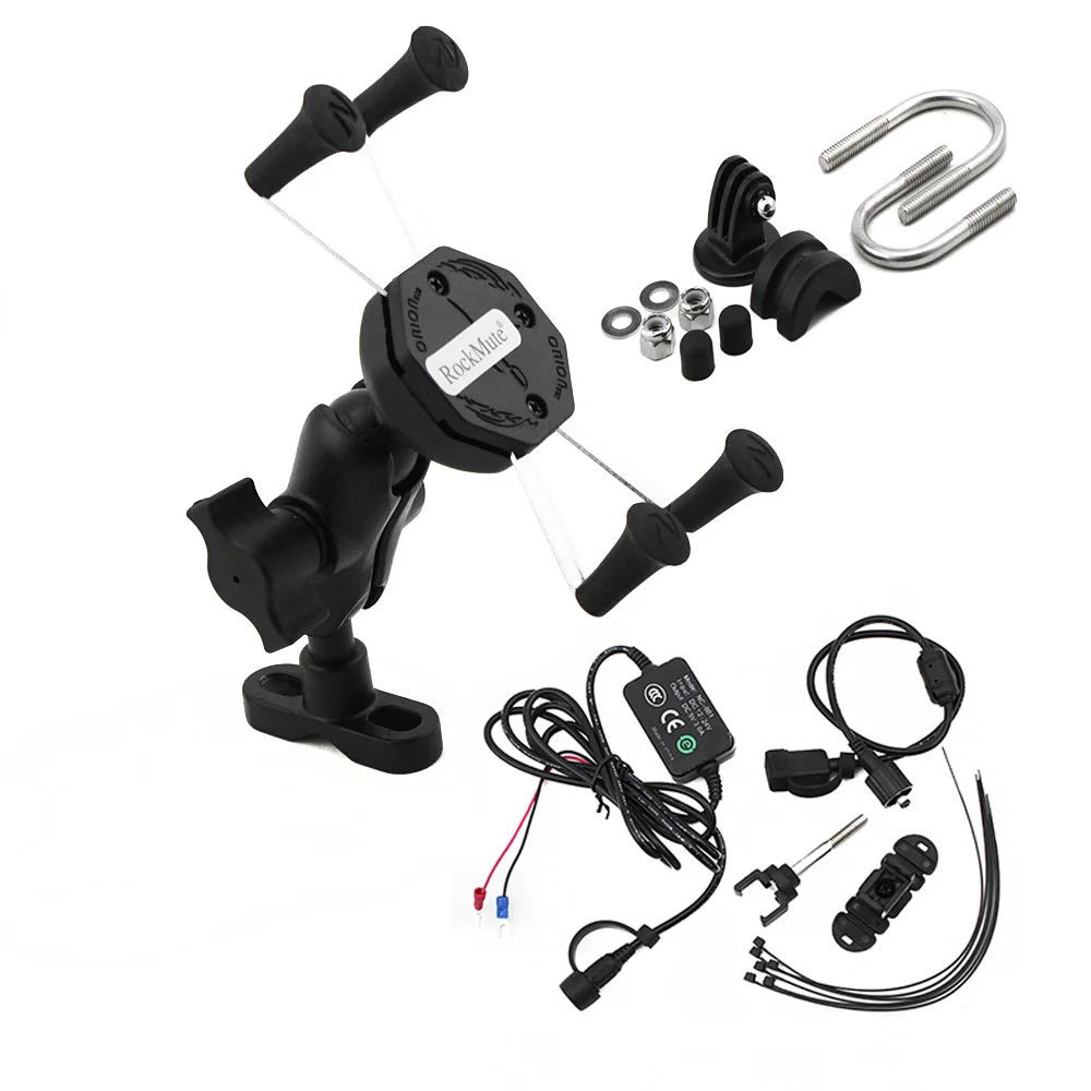

Phone Holder USB Charger For BMW R NineT G310R S1000XR S1000R 2014 2015 2016 2017 2018 Motorcycle GPS Navigation Bracket