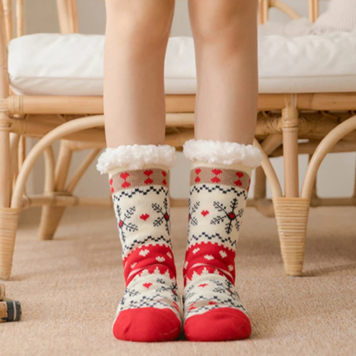 Популярные женские очень теплые мягкие милые теплые носки из кораллового флиса эластичные зимние домашние рождественские носки для сна MVI-ing