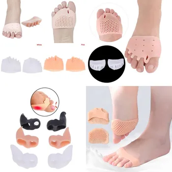 

1Pair Silicone Foot Cover Toe Separator Separateur Hallux Valgus Corrector Bunion Orthotics Protector Bones Overlapping Pedicure