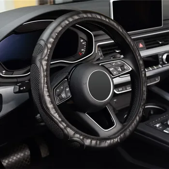 

Car Steering Wheel Cover Skidproof Auto Steering- Wheel Cover Anti-Slip Embossing Leather Car-styling Elantra 2017 Bmw E90