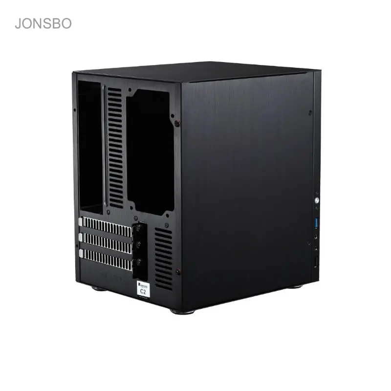 Jonsbo C2 серебристый алюминиевый мини ITX MATX чехол для компьютера USB3.0 игровой маленький корпус C2S черный HTPC ITX поддержка 3,5 ''HDD USB3.0 H