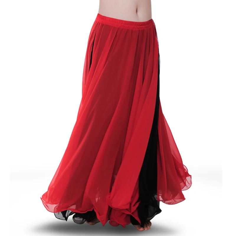 Performance Belly Dance Clothing Long Maxi Skirts Reversible 2Layer