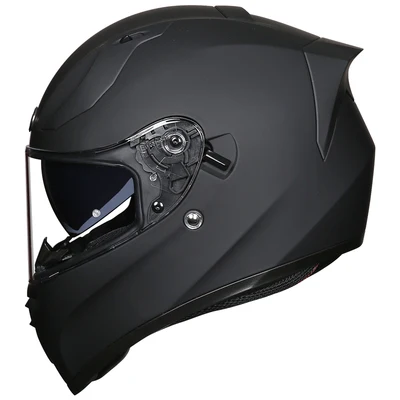 Matte black Bluetooth шлем мотоциклетный модульный двойной объектив мотокросса шлем крушение полное лицо шлемы - Цвет: Matte black