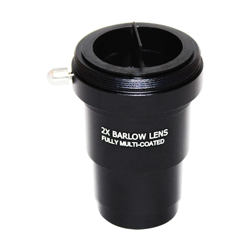 

1.25 Inch 2X Metal Barlow Lens and Camera T Adapter for Telescopes Eyepiece