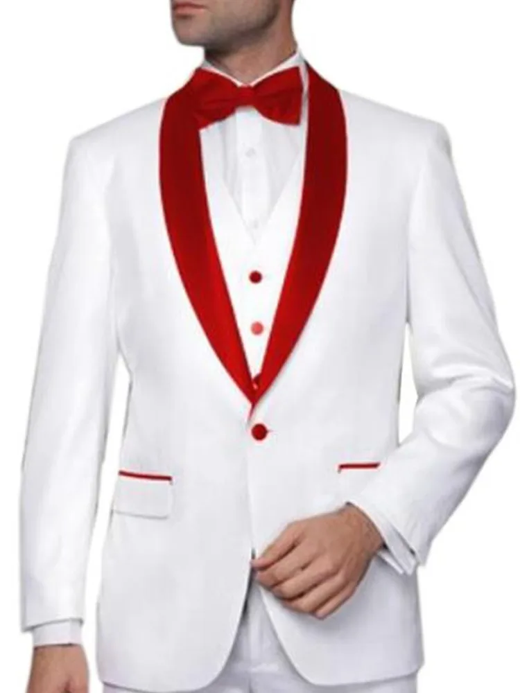 white and red tuxedo