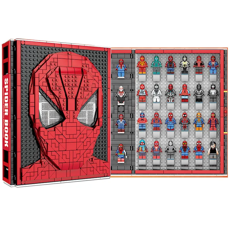 DHL Marvel Spider Book SY1461 человек Железный светильник мини наборы фигурка advanger Lepinblocks
